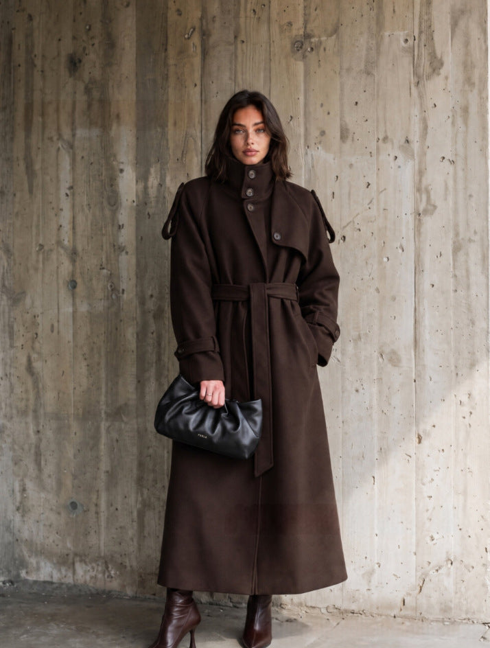 Trench à ceinture et doublure à carreaux